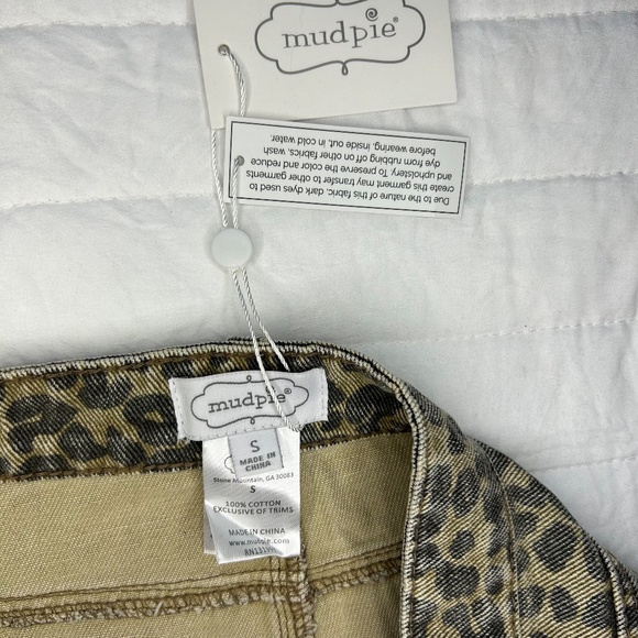 Leopard DENIM SKIRT - Mud Pie - NEW - Picture 7 of 9